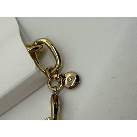 J.Crew Crystal Chainlink Bracelet Cubic Zirconia, Brass, Glass, Zinc MSRP$59 New - Picture 6 of 7